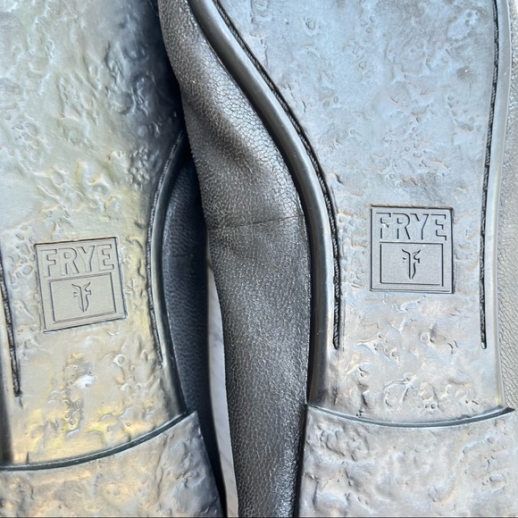 Frye Regina Ballet Flats Black Leather Pointed Toe Slip On Shoes Women Size 7.5 - Picture 11 of 15